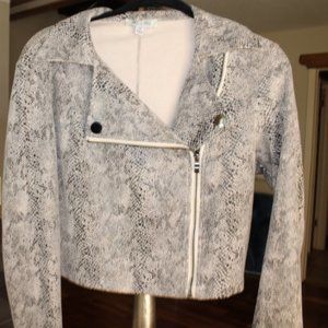 She + Sky light weight snake print jacket size M